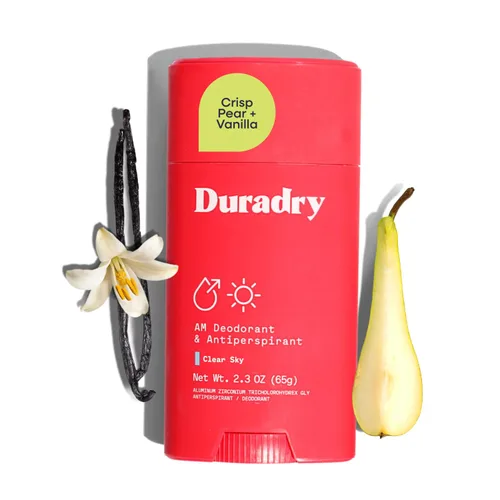 Duradry Desodorante antitranspirante de fuerza clínica para mujeres y hombres, fórmula limpia con ingredientes naturales para protección contra el