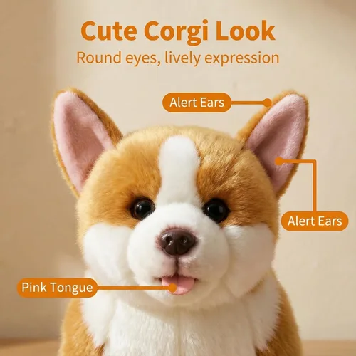 Miniatura 3 de CU-MATE Perro de peluche para niñas y niños (Louie Welsh Corgi)