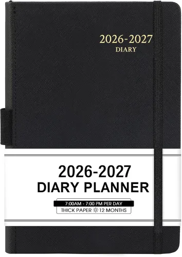Libro de citas y planificador 2026 - enero de 2026 a diciembre de 2026, planificador diario por horas, 5.75" X 8.25", intervalo de 60 minutos,