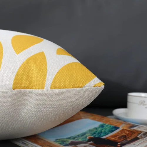 Miniatura 4 de Fundas de almohada de 18 x 18 pulgadas, fundas de almohada cuadradas de 18 x 18 pulgadas, juego de 4 fundas de almohada cuadradas bohemias y Amarillo