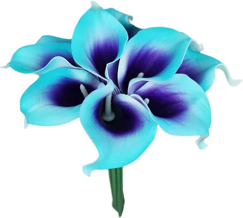 Miniatura 6 de Mini ramos de flores artificiales de 15 pulgadas con 10 tallos (Auroral)