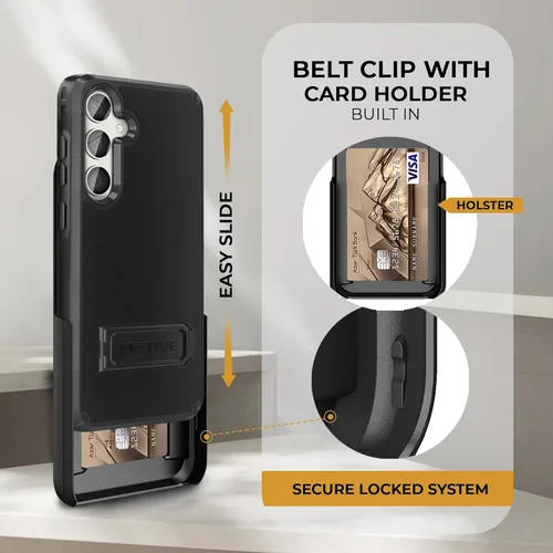 Miniatura 4 de MOTIVE Funda diseñada para Samsung Galaxy S25 Plus con clip para cinturón, compatible con MagSafe Qi2, protección contra caídas de grado militar
