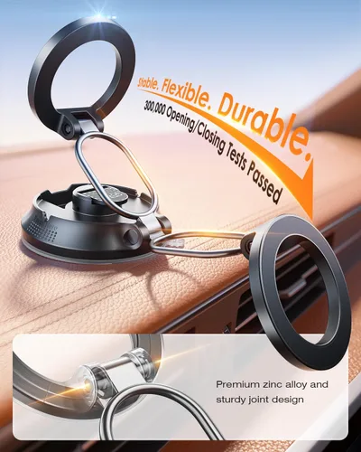Miniatura 5 de SUPERONE Soporte de teléfono de coche para Magsafe [78 libras de succión más fuerte y 2800 gf magnético] Soporte magnético ajustable de 360°