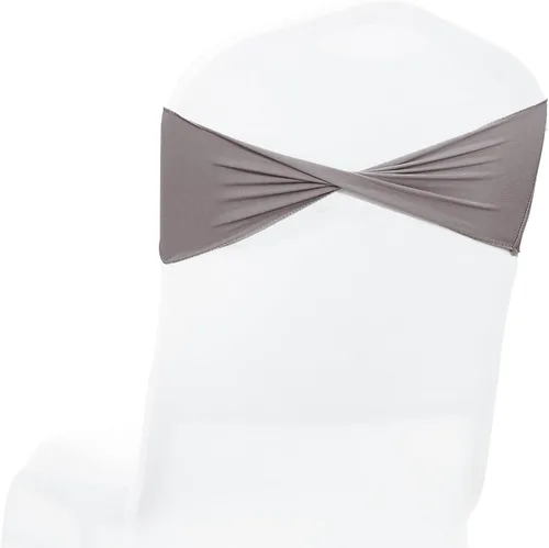 Miniatura 10 de MDS® Paquete de 10 bandas elásticas de elastano para silla sin hebilla deslizante, lazo elástico reutilizable para silla para boda, recepción