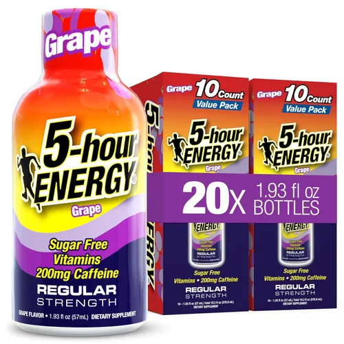 Miniatura 11 de 5-hour ENERGY Sabor a bayas, 30 unidades, inyección energética de 1.93 onzas líquidas, fuerza regular, aminoácidos, vitaminas B, sin azúcar y cero
