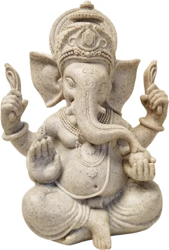 Miniatura 7 de Estatua de Dios indio, Señor Ganesha, estatua de elefante hindú, esculturas de Buda de ídolo Ganpati, regalo hindú, templo para el hogar