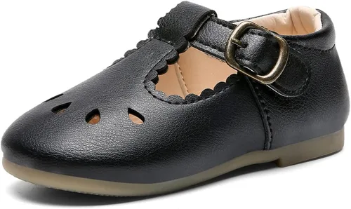 Miniatura 5 de DADAWEN - Zapatos de correa de vestir planos para niña, clásicos, para usar con el uniforme escolar