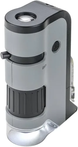 Miniatura 10 de Carson MicroFlip 100x-250x - Microscopio de bolsillo con luz LED y UV con base deslizante abatible y adaptador con aplicación CarsonCam