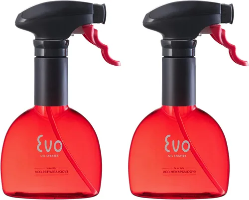 Miniatura 9 de Evo Mini pulverizadores de aceite, sin aerosol, para aceite de oliva, aceites de cocina y vinagres, azul, capacidad de 8 onzas, juego de 2