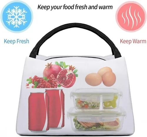 Miniatura 6 de Bolsa de almuerzo de anime para mujer, hielera aislada, bonita lonchera para el trabajo, picnic
