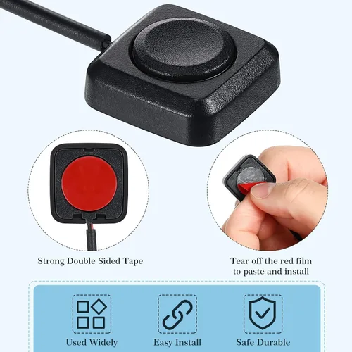 Miniatura 4 de LEIFIDE 4 Piezas Interruptor de Botón Momentáneo 12v 24v Interruptor de Botón Mini de Montaje en Superficie Fácil de Instalar Experimento