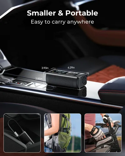 Miniatura 6 de SYNCWIRE Inflador de Neumáticos Compresor de Aire Portátil - Inflación 2X Más Rápida Bomba de Aire Inteligente para Neumáticos de Coche