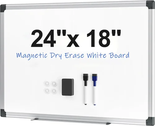 Miniatura 9 de Pizarra blanca magnética de 36 x 24 pulgadas para pared, pizarra de borrado en seco para oficina en casa, escuela, sala de estudio, marco