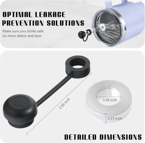 Miniatura 3 de 2 paquetes a prueba de derrames para Yeti, tapones para tapas de vaso Yeti de 42 onzas, 35 onzas, 25 onzas, tapón de silicona para Rambler de 26