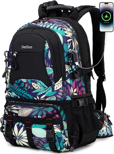 Miniatura 9 de Nerlion Mochila de senderismo de 40L, mochila de viaje para hombres y mujeres, camping, impermeable, mochila de día para senderismo al aire libre