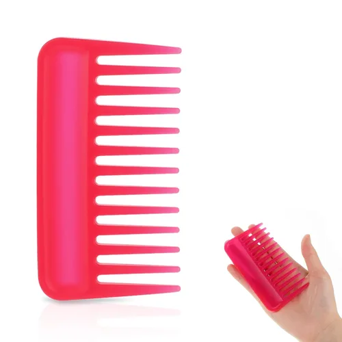 Miniatura 9 de Mini peine de dientes anchos, pequeño peine desenredante de viaje, peine de pelo rizado, peine portátil para ducha, peine húmedo para mujeres, peine