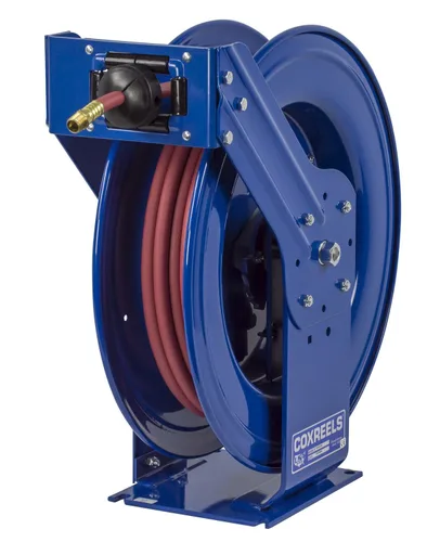 Miniatura 11 de Coxreels TSHL-N-650 Carrete de manguera con resorte de trabajo pesado Supreme Duty para aire/agua/aceite: 1" I.D., capacidad de manguera de 50