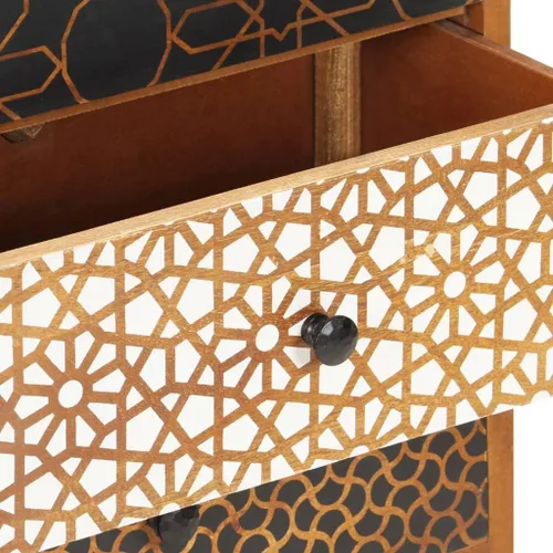 Miniatura 3 de vidaXL Aparador, aparador con patrón impreso, aparador de almacenamiento con cajones, armario lateral para sala de estar, comedor, mango de madera