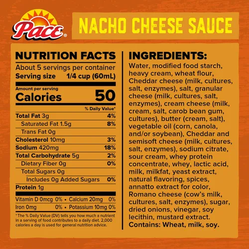 Miniatura 2 de Salsa de queso para nachos mediana Pace, lata de 10.5 onzas