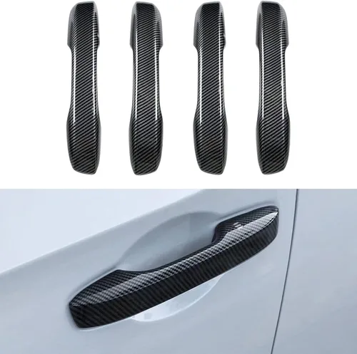Miniatura 14 de Cubierta de Manija de Puerta Cromada Compatible con Honda Civic Sedán Hatchback Coupé Tipo R de 10ª Generación 2016 2017 2018 2019 2020 2021 Manija