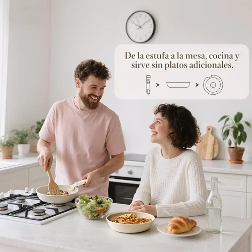 Miniatura 2 de Redchef Juego de ollas y sartenes realmente no tóxicas, antiadherentes, juego de sartenes y ollas de cerámica mejorado, sin PFAS PTFE PFOA PFOS