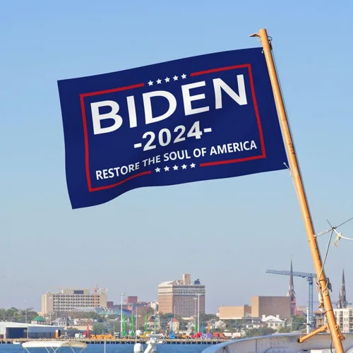 Miniatura 6 de Bandera Biden 2024 Restore The Soul Of America Bandera Joe Biden Kamala Harris Flag Pro Biden Bandera Premium de doble cara 3 x 5 pies, pancarta