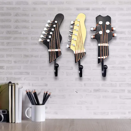 Miniatura 2 de Regalos para amantes de la música, decoración de música de guitarra, ganchos decorativos para colgar en la pared, ropa, abrigos, toallas, llaves