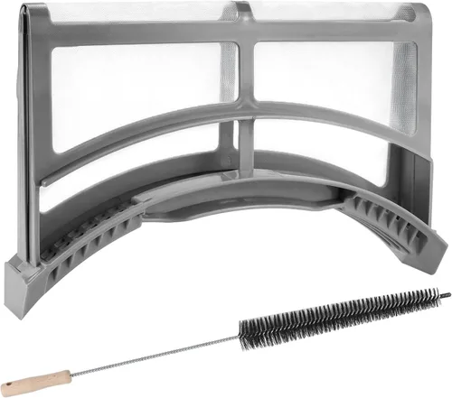AMI PARTS DC61-02595A Estuche de filtro de pelusa para secadora con cepillo de pelusa para secadora - Rejilla de acero inoxidable y marco de ABS -