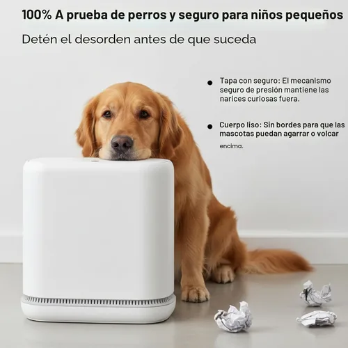 Miniatura 3 de MOPALL Cubo de basura a prueba de perros con tapa, cubo de basura delgado de baño de 3.3 galones con cubo interior, se adapta a bolsas estándar de 4