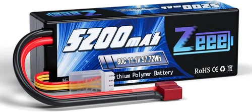 Zeee 3S Lipo Battery 5200mAh 11.1V 80C RC Batería Estuche rígido con conector T para RC Car Boat Truck Helicóptero Avión Racing Modelos