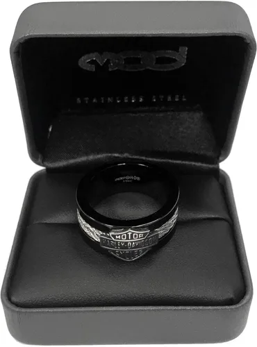 Miniatura 3 de Harley-Davidson HSR0021 - Anillo de acero para hombre color negro