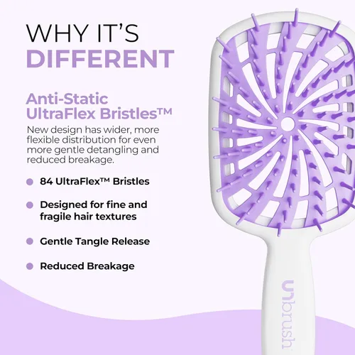 Miniatura 3 de FHI Heat UNbrush Plus — Cepillo para cabello rizado para desenredar suave y eficazmente el cabello húmedo o seco y frágil — Cepillo desenredante
