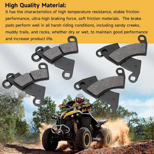 Miniatura 6 de Pastillas de freno delanteras y traseras para Ranger XP 1000 2018-2023, Polaris General 1000 2016-2020, Crew XP 1000 2019-2020, Ranger Crew 570 RZR