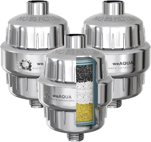 Miniatura 13 de WeAQUA Filtros de Ducha de Servicio Pesado Familiar Paquete de 2 – 99% de Eliminación para Agua Dura, Cloro, Fluoruro, Metales Pesados, Micro-vida