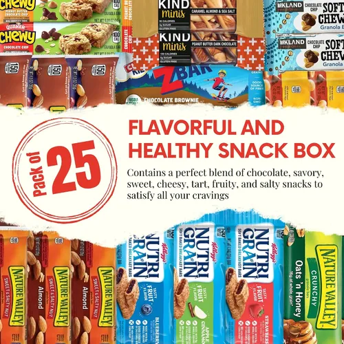 Miniatura 2 de Caja de aperitivos Jumbo Jumble (25 unidades) Paquete de cuidado de regalo, variedad de aperitivos para adultos, adolescentes, niños, hombres