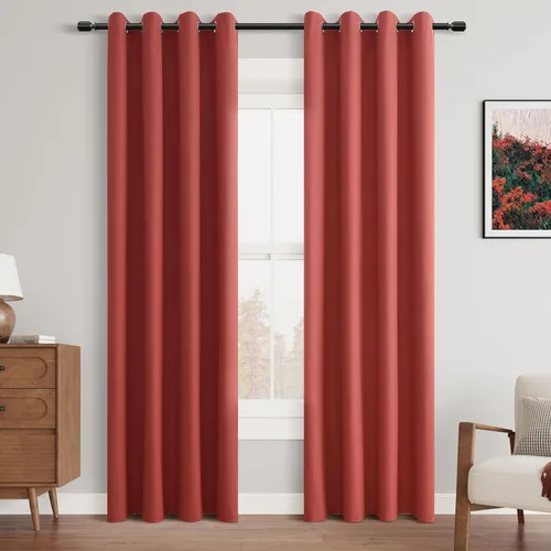 Miniatura 73 de Cream Linen Blackout Curtains 90 Length 2 Panels Set for Living Room Bedroom, 100% Black Out Thermal Insulated Linen Drapes, Room Darkening Grommet