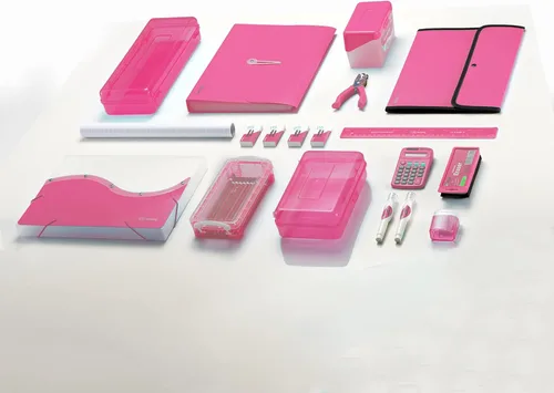 Miniatura 7 de Enday Estuche organizador de tarjetas de índice rosa, 3 x 5, caja de archivos con 5 divisores, caja de tarjetas con capacidad para 100 tarjetas