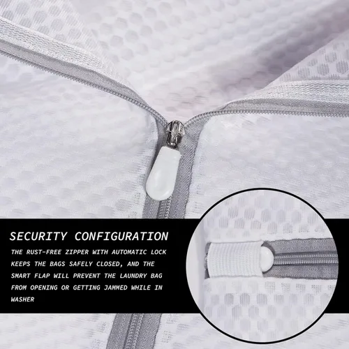 Miniatura 4 de SUERIV Bolsa de lavandería extragrande de malla de nido de abeja de 125gsm, tela de red duradera y reutilizable para lavado delicado, bolsa