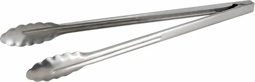 Winco Pinza de utilidad de acero inoxidable extra pesada con resorte en espiral, 16 pulgadas
