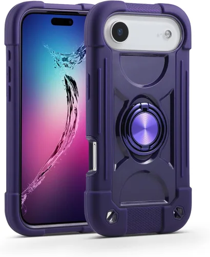 Miniatura 39 de MARKILL Funda compatible con iPhone Air de 6.5 pulgadas 2025 con soporte de anillo giratorio de 360 grados, protección contra caídas de grado