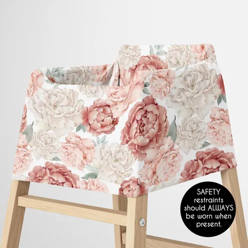 Miniatura 5 de Sweet Jojo Designs Funda de asiento de coche para bebé, color rosa rubor, estilo bohemio, Shabby Chic floral, para lactancia, silla alta, carrito