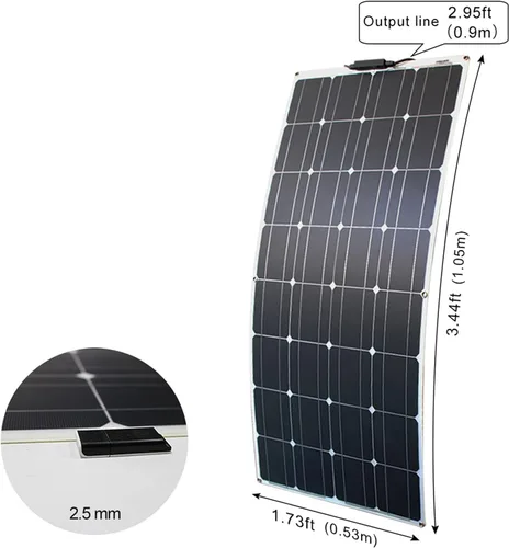 Miniatura 5 de Kit de panel solar y 300 W, 200 W, 100 W, paneles solares flexibles, módulo de cargador de batería de alta eficiencia, 100 W