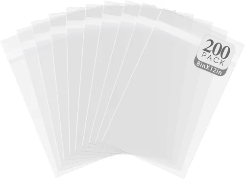 Miniatura 23 de Golden State Art, Fundas de almacenamiento transparentes libres de ácido de 9" x 12", se ajustan a documentos tamaño A4 y carta