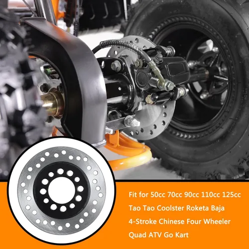 Miniatura 2 de HOLATO Placa de rotor de disco de freno trasero de 160mm 6.3" para 50cc 70cc 90cc 110cc 125cc Tao Tao Coolster Roketa Kazuma Baja BMS Jetmoto SUNL