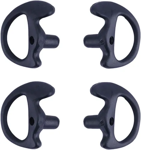 Miniatura 11 de Eardud Earmold de silicona suave de repuesto para Walkie Talkie Kit de audio de tubo acústico de aire (tres colores, mediano (3 pares))