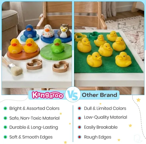 Miniatura 7 de Kangaroo Paquete de 50 mini patos de goma, juguetes flotantes de baño para bebés para niños, recompensas de aula, fiestas en la piscina y recuerdos