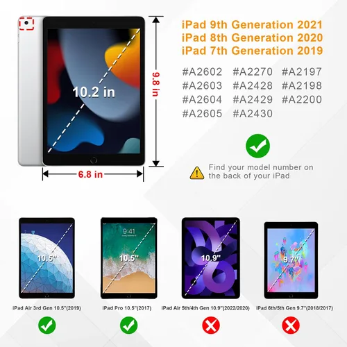 Miniatura 2 de Fintie Protector de pantalla de vidrio templado para iPad de 9ª / 8ª / 7ª generación (2021/2020 / 2019) de 10.2 pulgadas y iPad Air 3 de 10.5