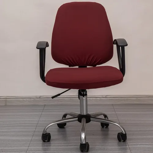 Miniatura 4 de Melaluxe - Funda para silla de oficina de computadora, funda universal protectora y elástica, cubierta elástica para silla giratoria (Rojo)