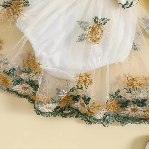 Miniatura 8 de ZAXARRA Mameluco de manga larga con volantes para bebé recién nacida, lindo traje de 2 piezas