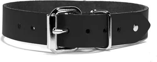 Miniatura 2 de Clara DDLG ODDO - Collar hecho a mano de piel auténtica con anillo tórico